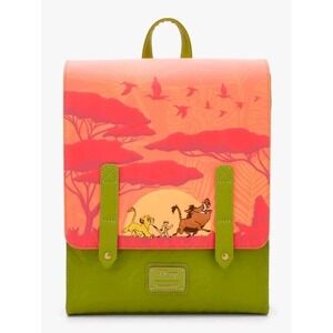 NEW Loungefly Disney The Lion King Simba, Timon, & Pumbaa Tropical Mini Backpack